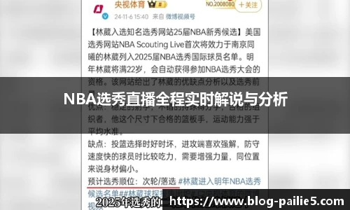 NBA选秀直播全程实时解说与分析